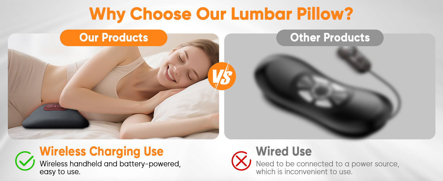 massaging lumbar pillow
