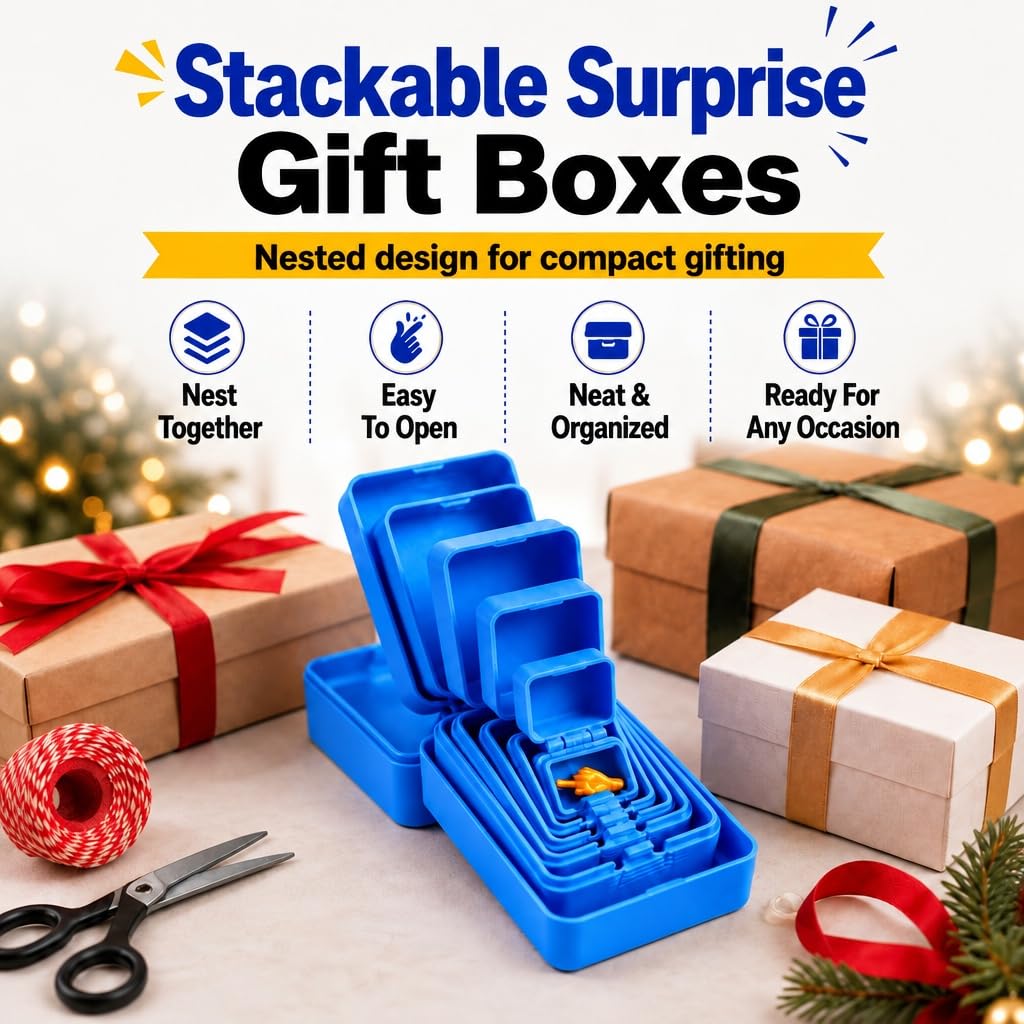 6-Layer Prank Gift Box with Mini Middle Finger, Funny Gag Gift