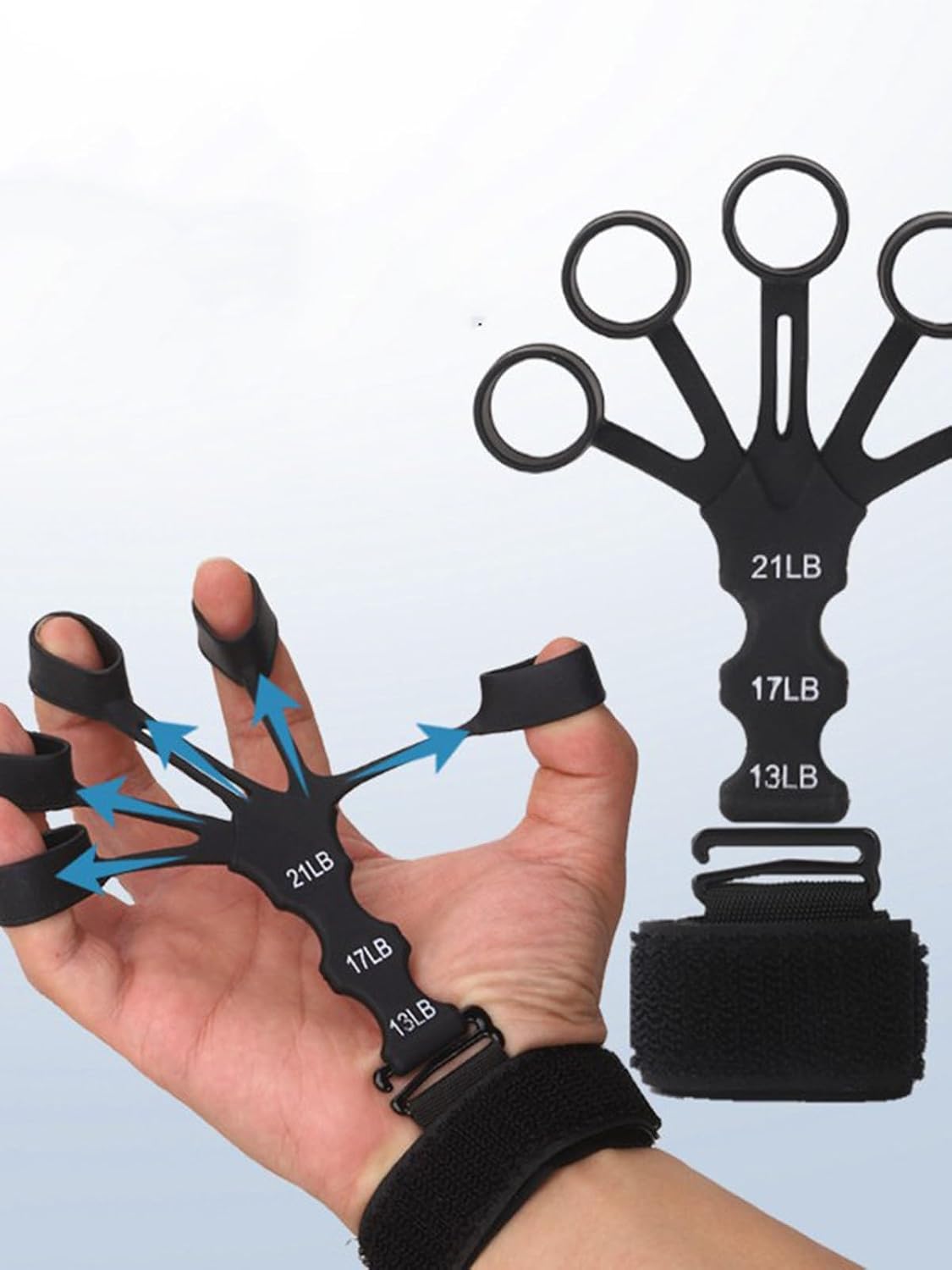 5 Finger Strength Training Device, Adjustable Resistance for Hand Strengthening Exercises