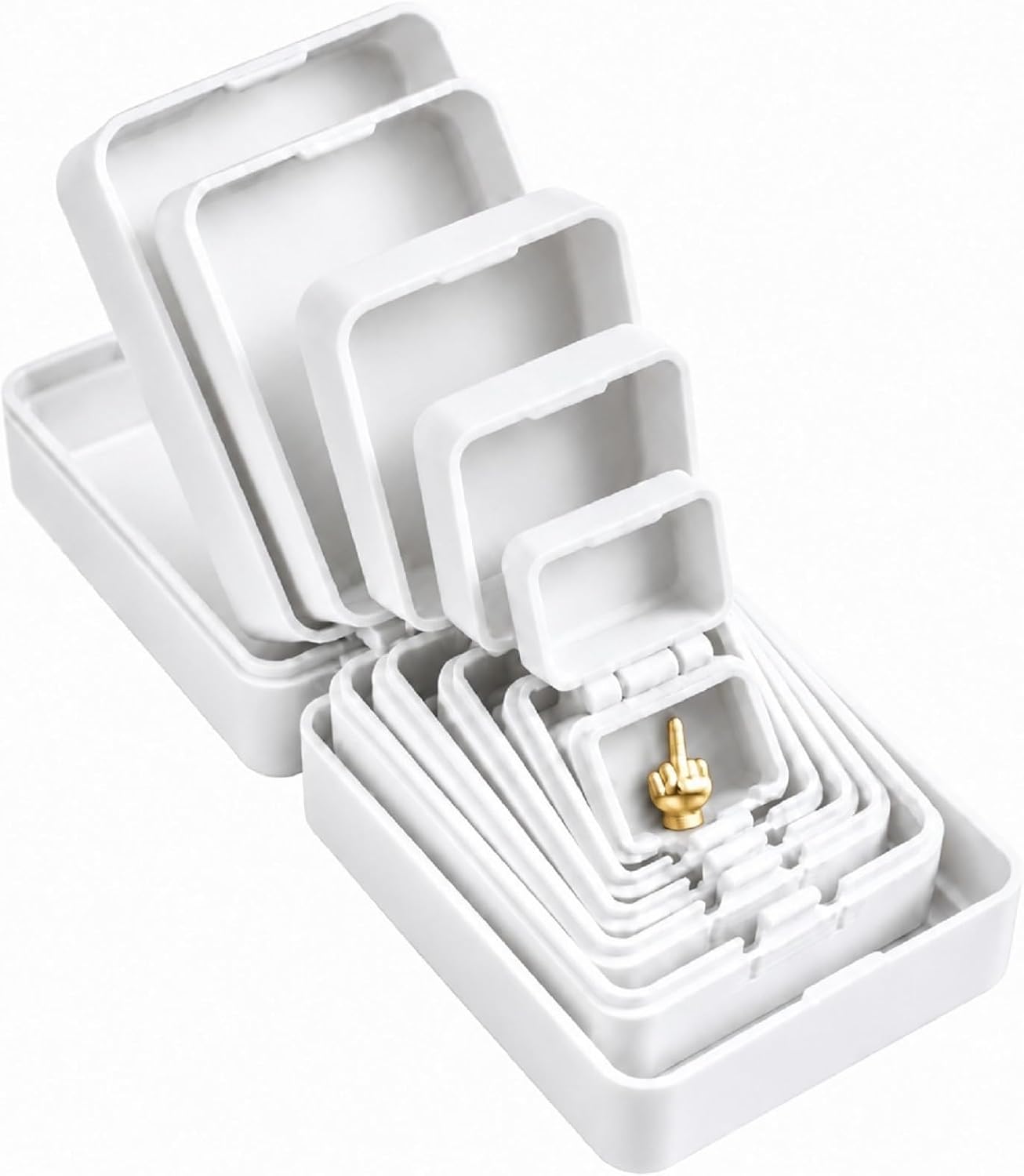 6-Layer Prank Gift Box with Mini Middle Finger, Funny Gag Gift