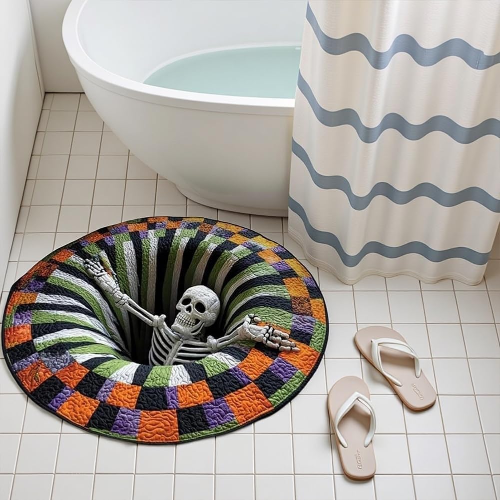 Halloween 3D Rug -Ghost Skeleton Pumpkin Patterns