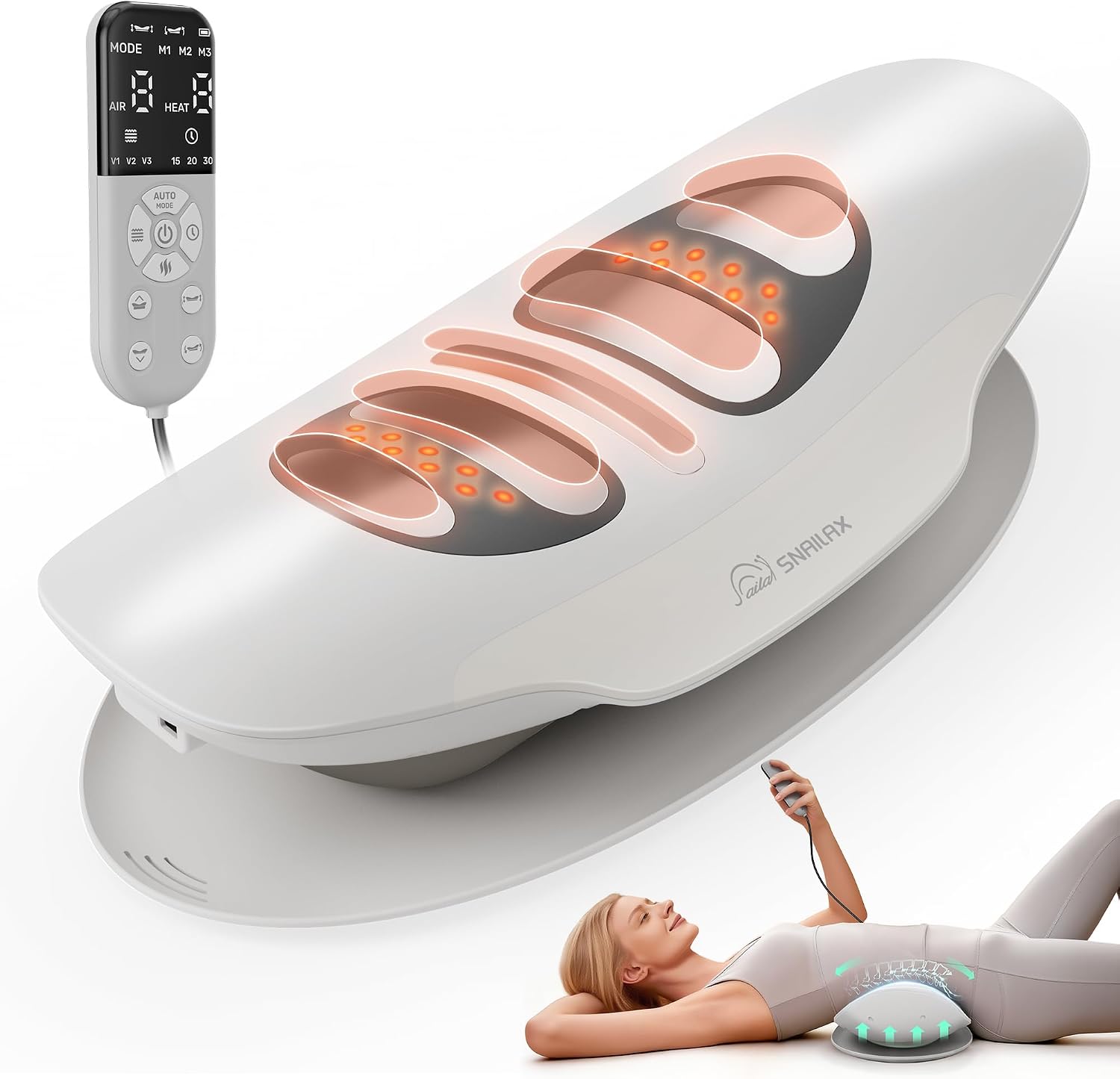 Massager with Heat & Vibration, Back Stretcher, FSA Eligible