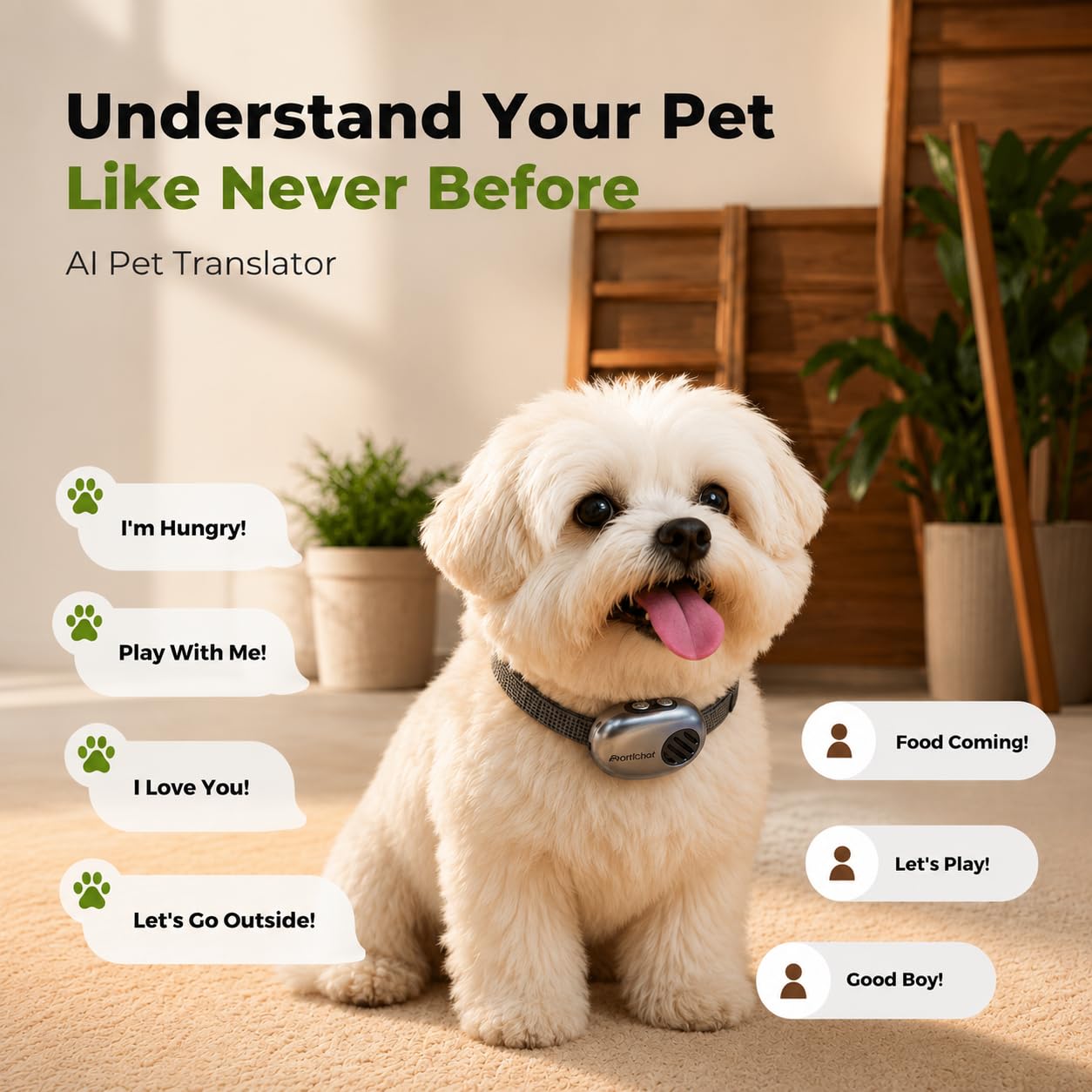 AI Translator Collar for Dogs & Cats