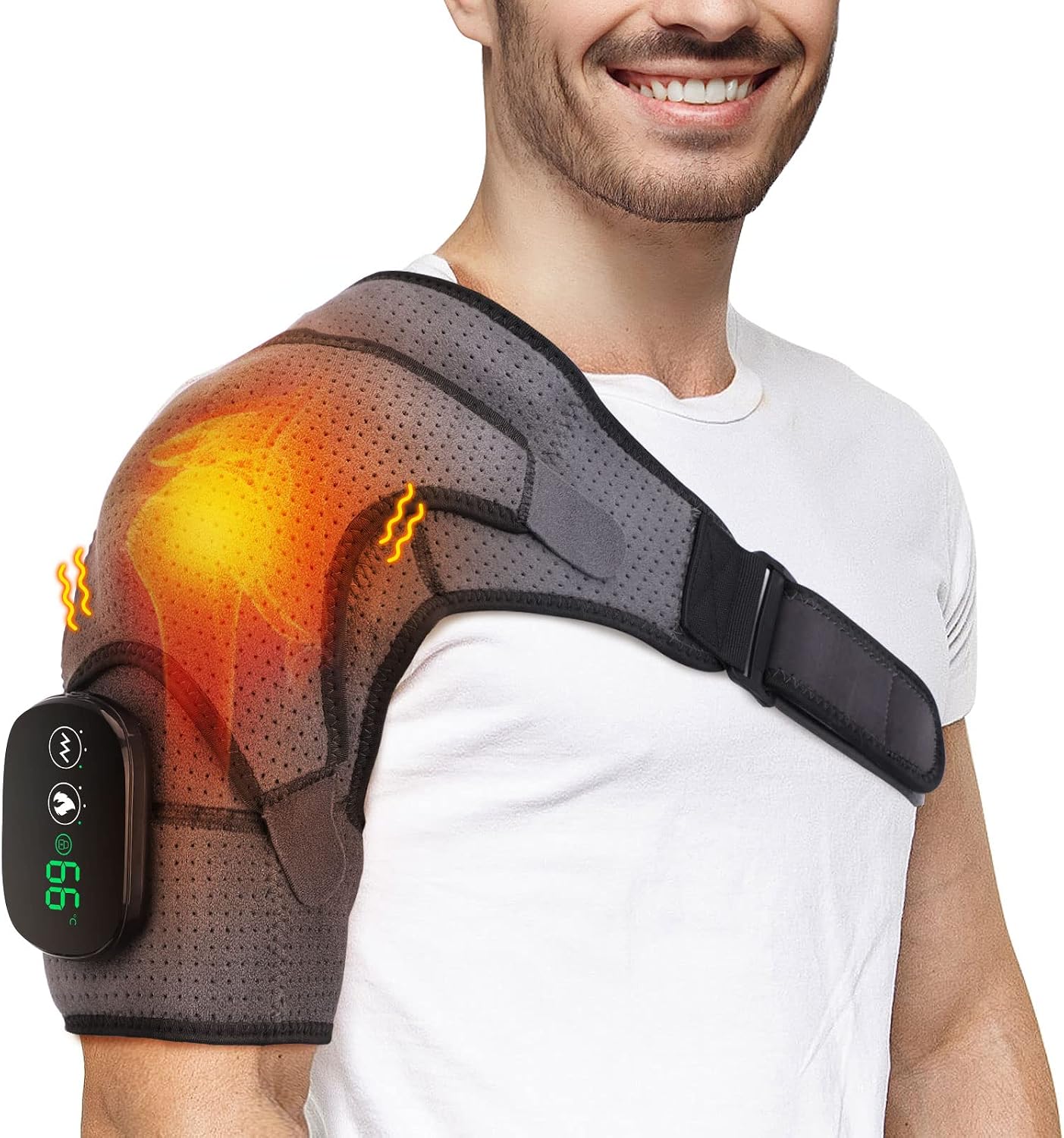 Cordless Shoulder Heating Pad with Massage