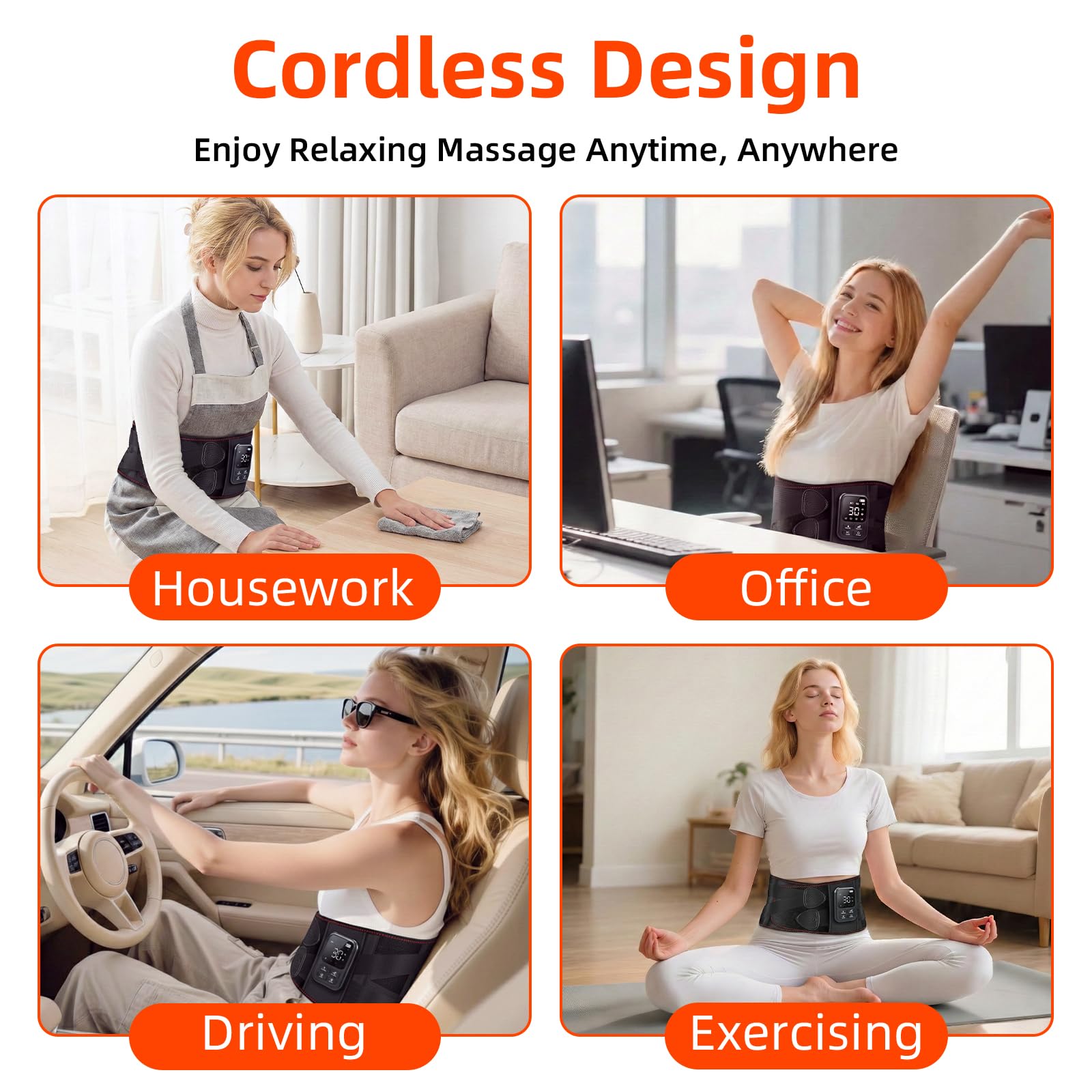Cordless Heating Massage Belt