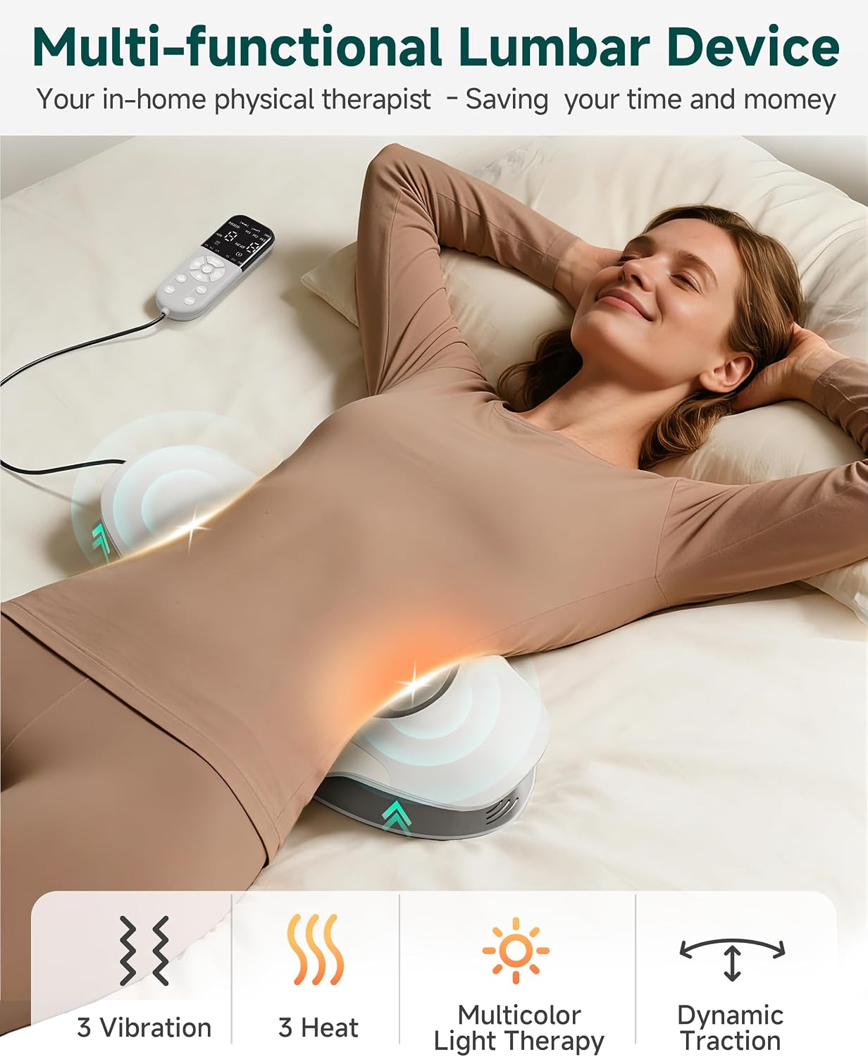 Massager with Heat & Vibration, Back Stretcher, FSA Eligible