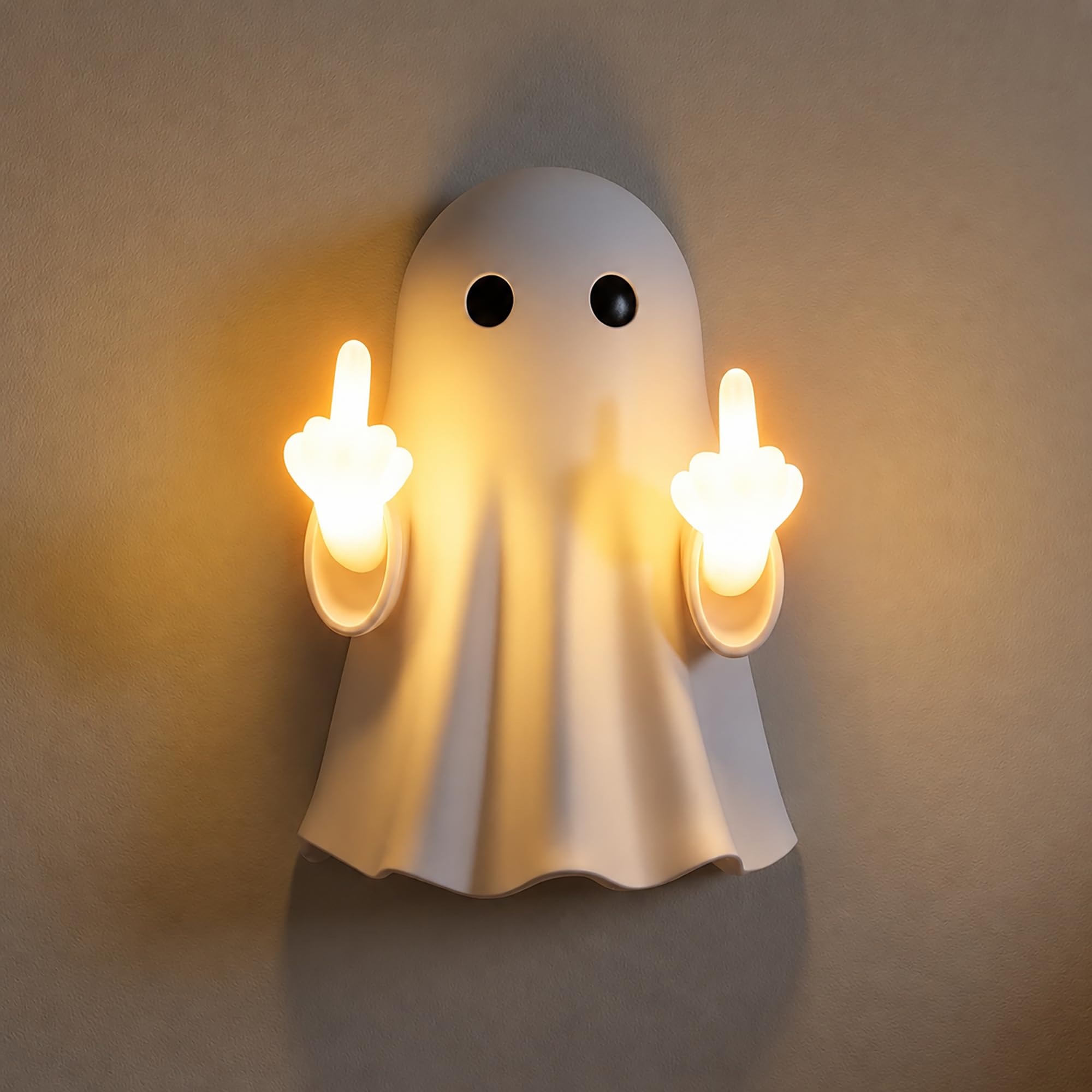 Middle Finger Ghost Light, Halloween Night Light, Funny Ghost Lamp
