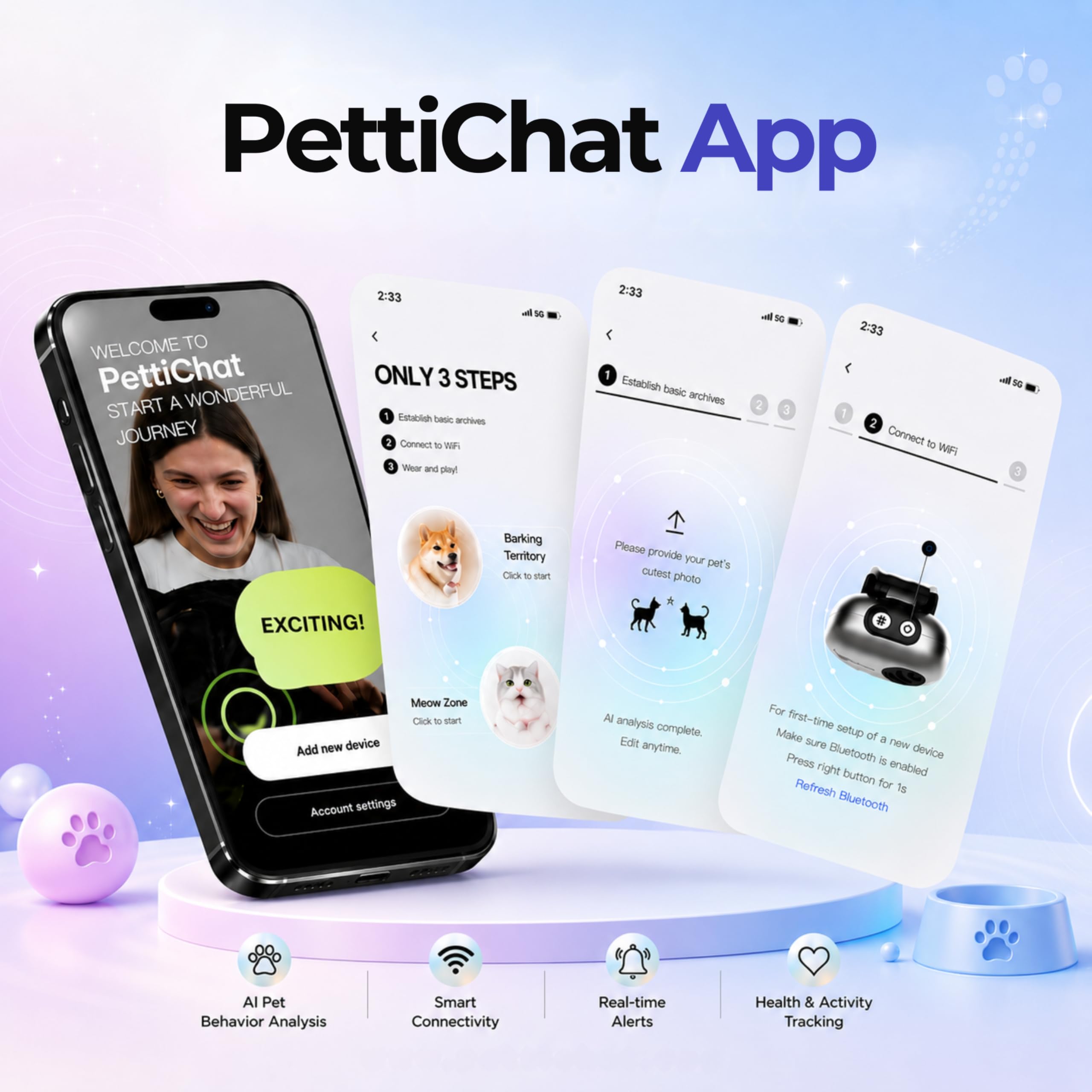 AI Translator Collar for Dogs & Cats