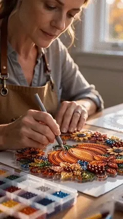 DIY Pumpkin Wreath Diamond Painting Kit