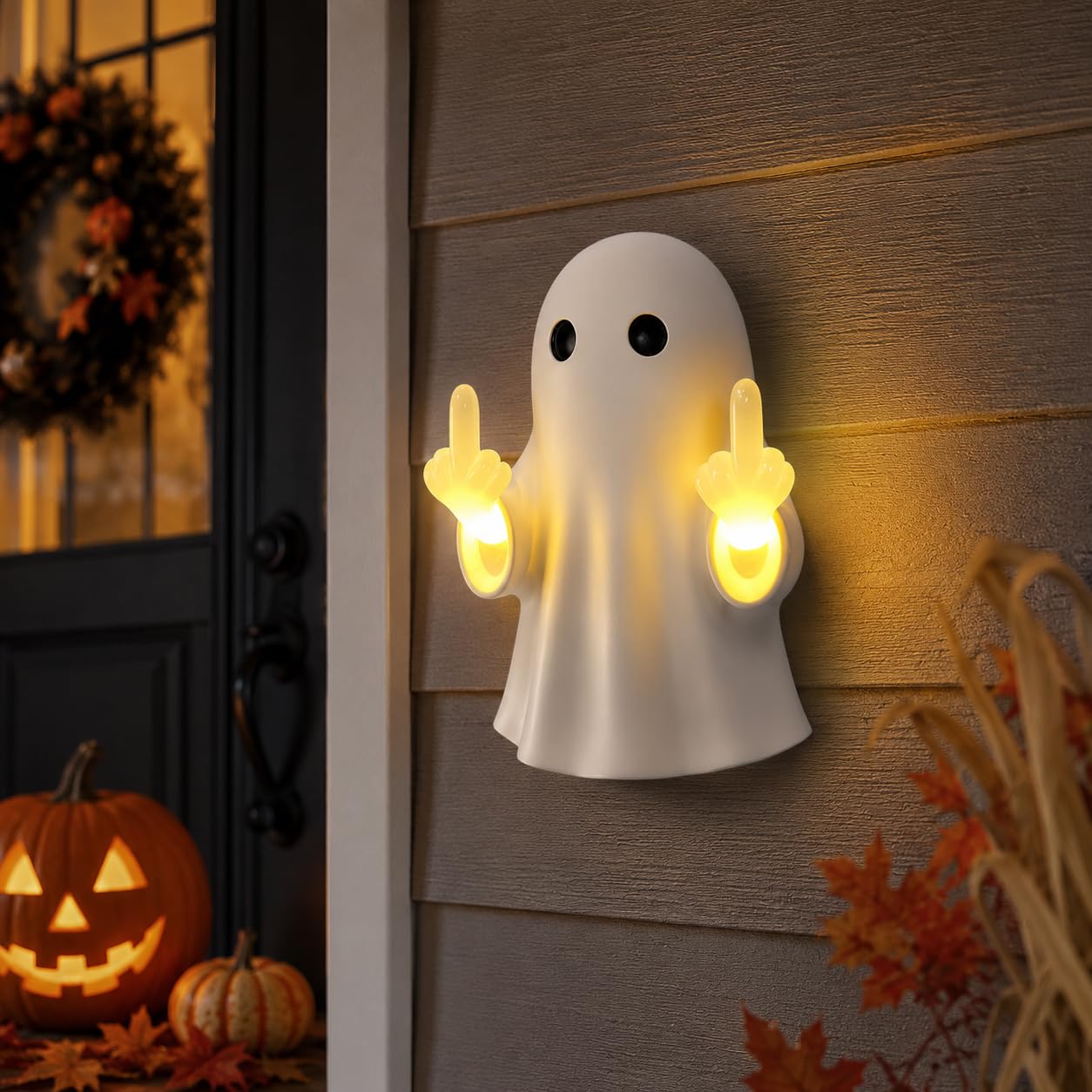 Middle Finger Ghost Light, Halloween Night Light, Funny Ghost Lamp