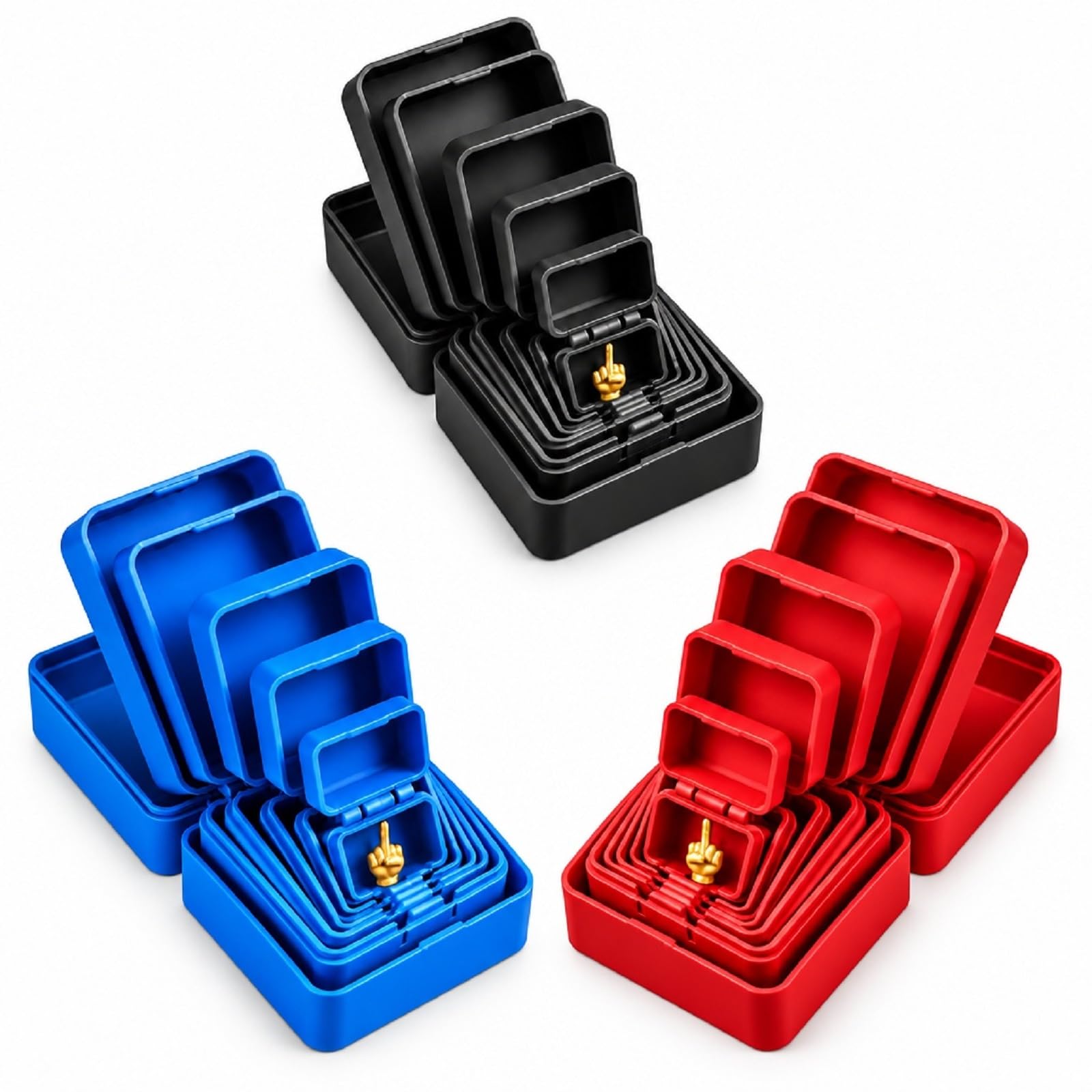 6-Layer Prank Gift Box with Mini Middle Finger, Funny Gag Gift