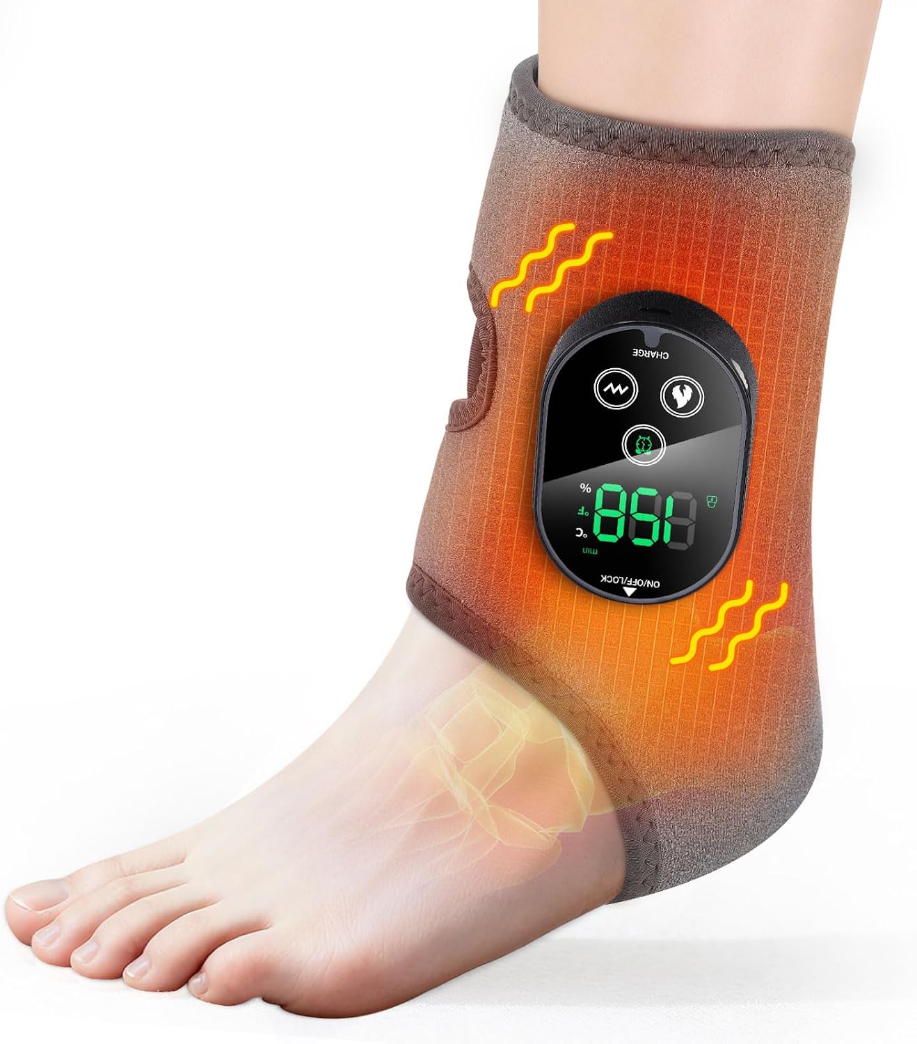 Cordless Foot and Ankle Massager with Heat for Plantar Fasciitis