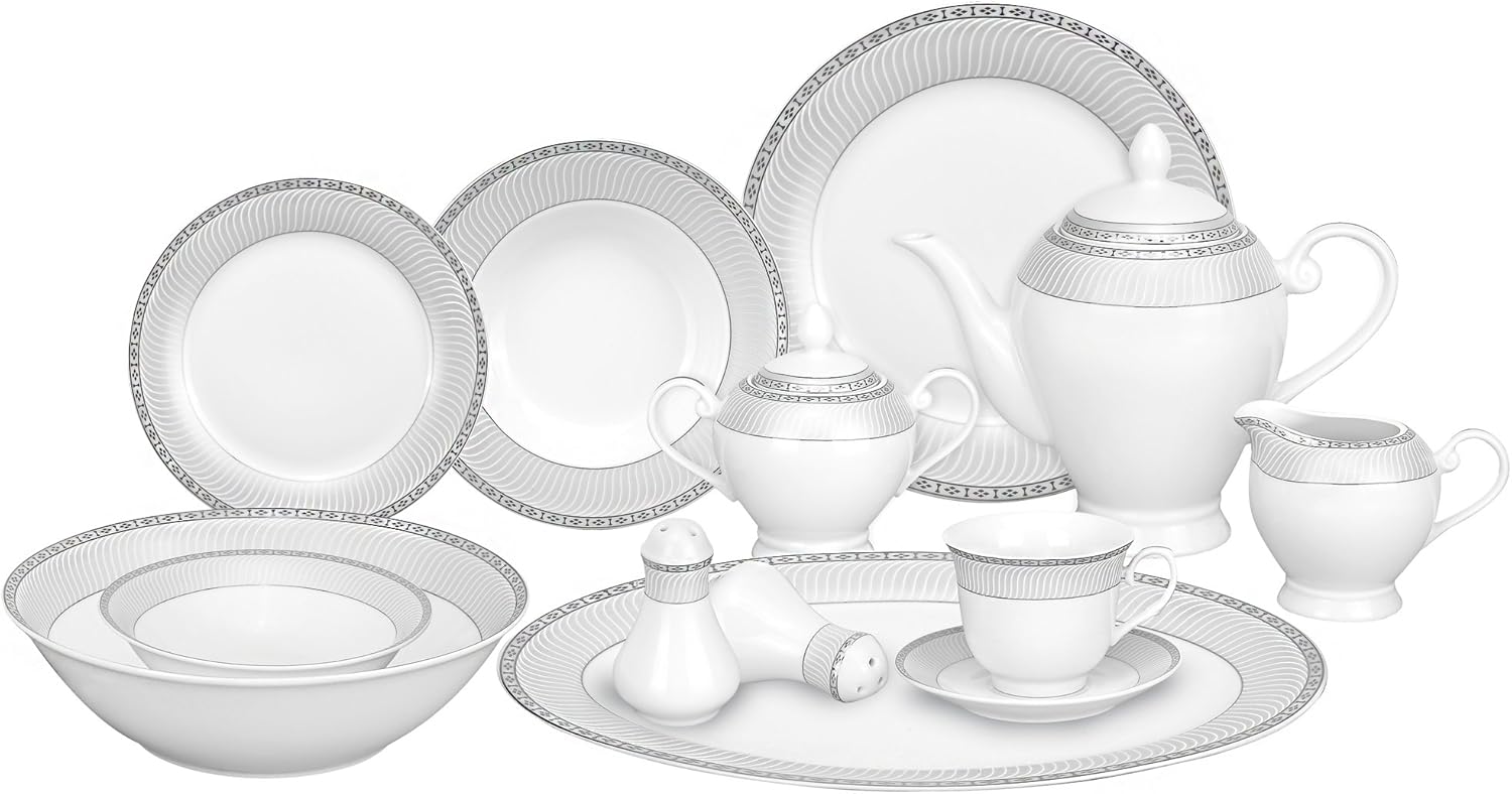 Amelia 57-Piece Dinnerware Set, Service for 8
