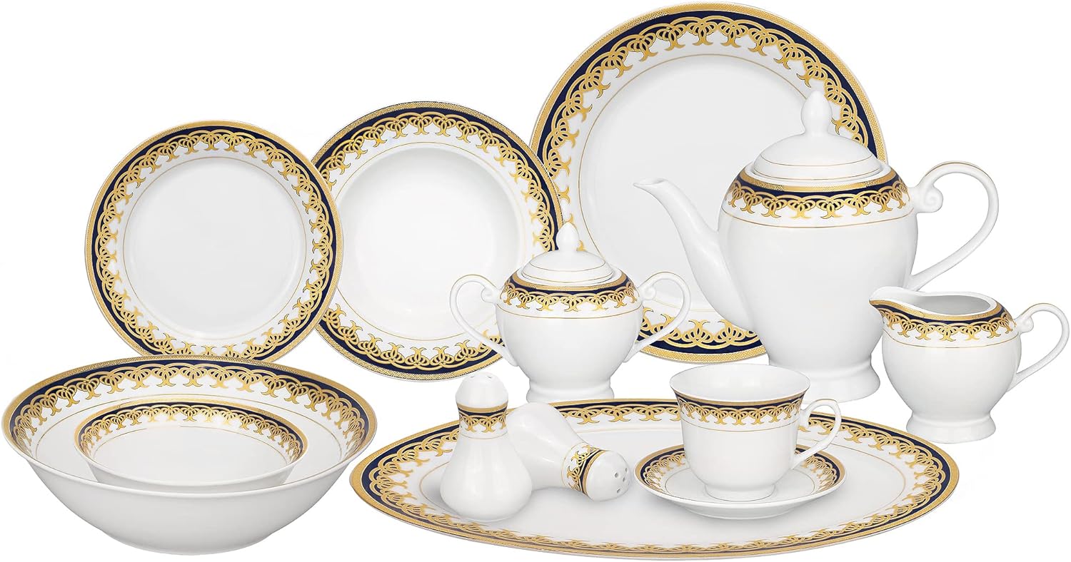 Amelia 57-Piece Dinnerware Set, Service for 8