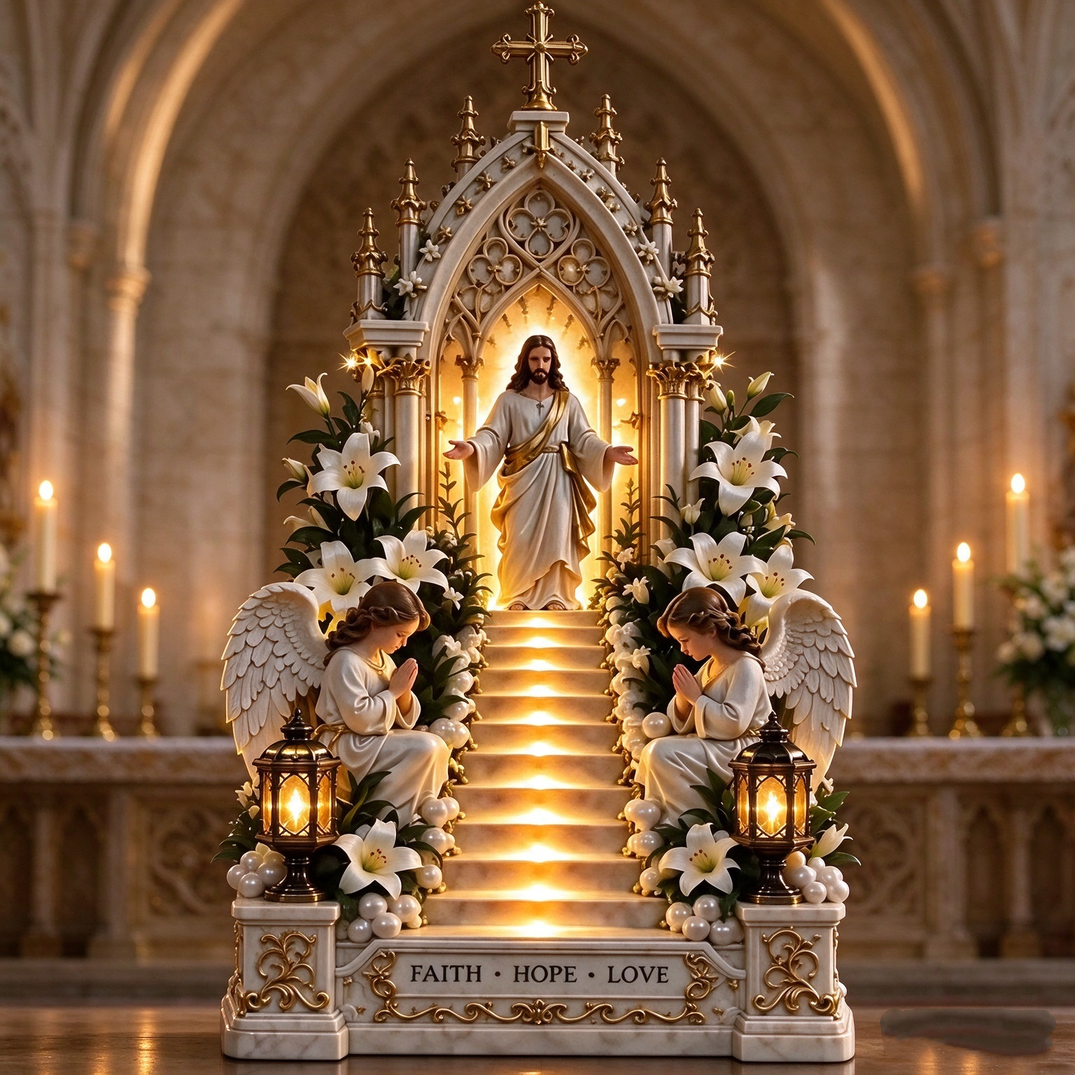 Jesus Light of Heaven Christmas Wall Hanging