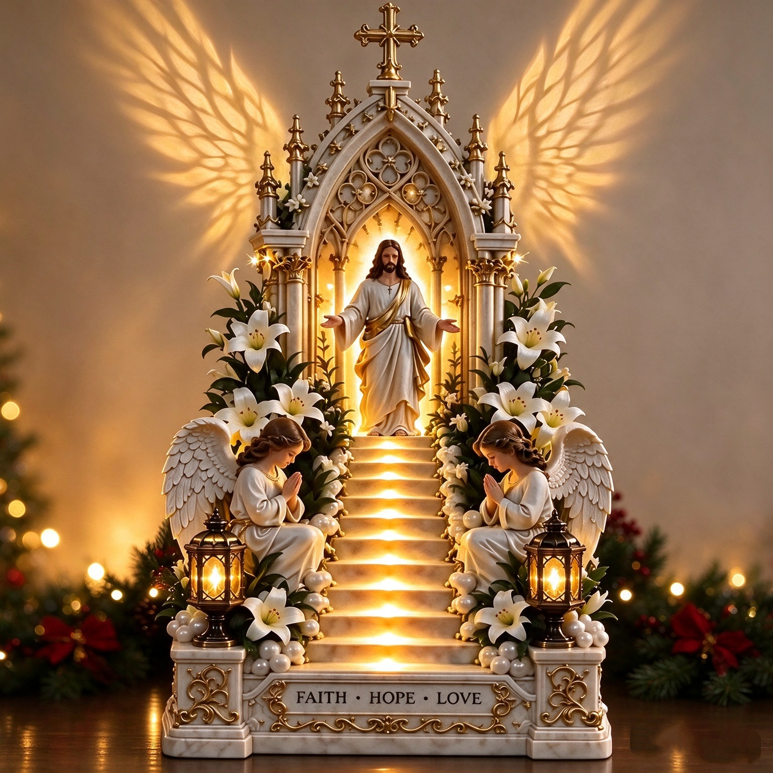Jesus Light of Heaven Christmas Wall Hanging