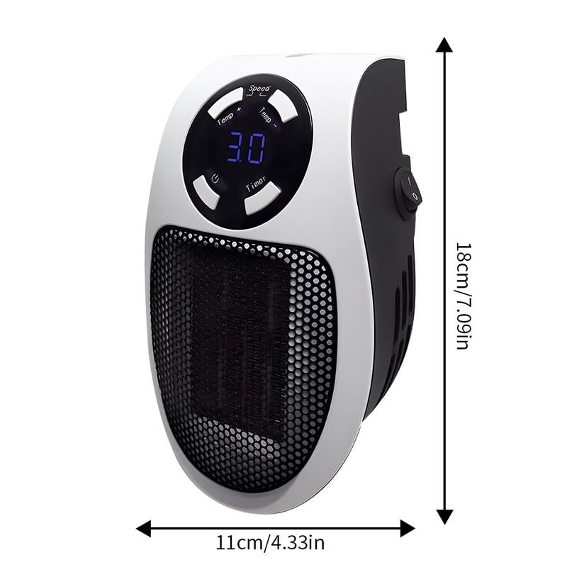 Portable Convection Fan Ceramic Heater Power-Off Protection & 2-Speed Settings