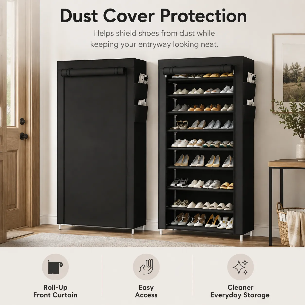Organized footwear storage compartments