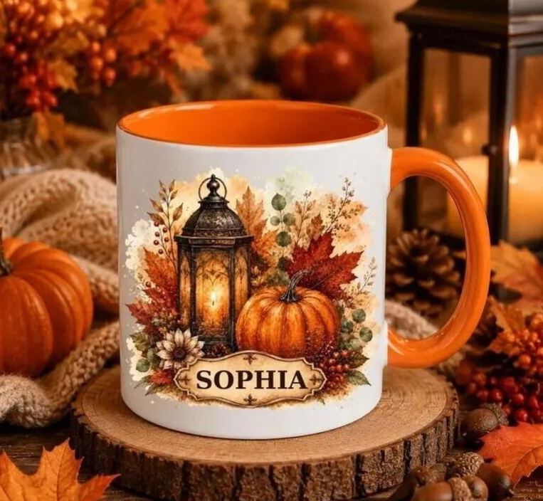 Cozy Fall Custom Name Mug