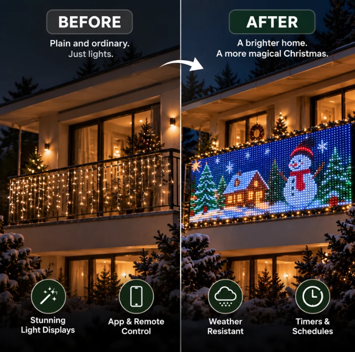 Christmas Balcony Lights