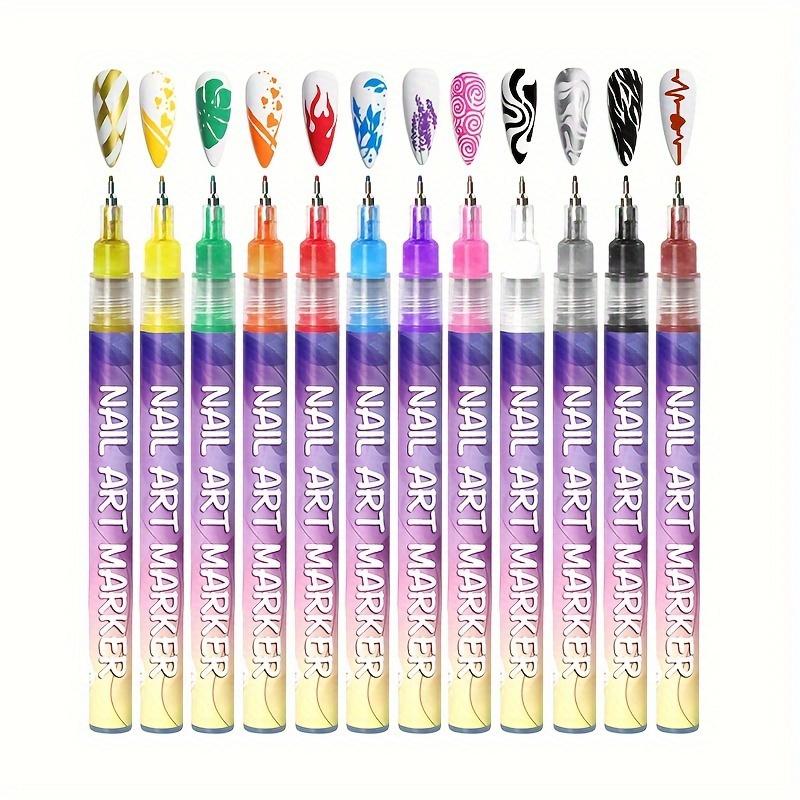 🎉Deals for You Days!✨12 Color Nail Doodle Pen for DIY Nail Art Quick Drying Acrylic Painting💅