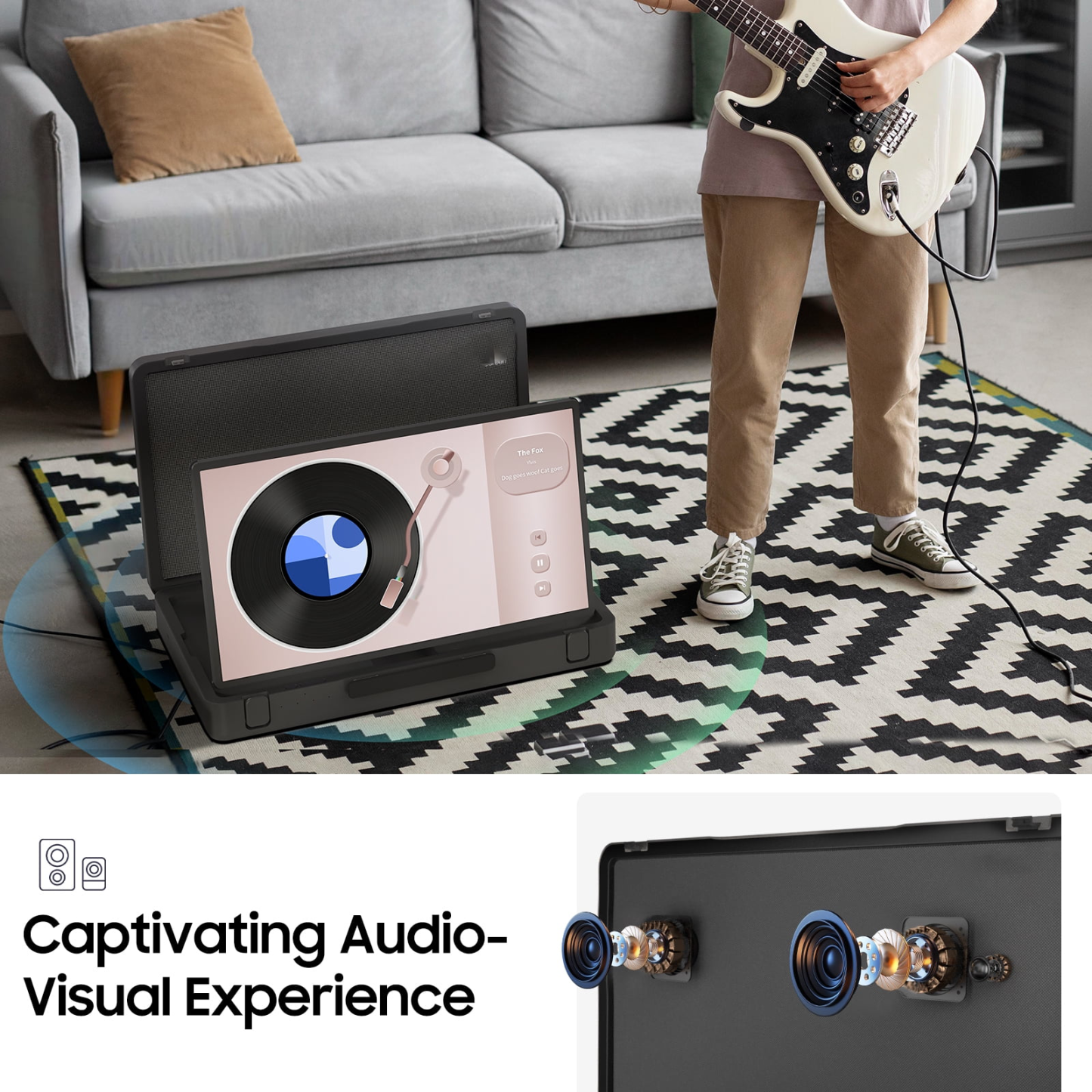 27″ Portable Smart TV – 1080p Touchscreen, Android, Wi-Fi & 6-Hour Battery