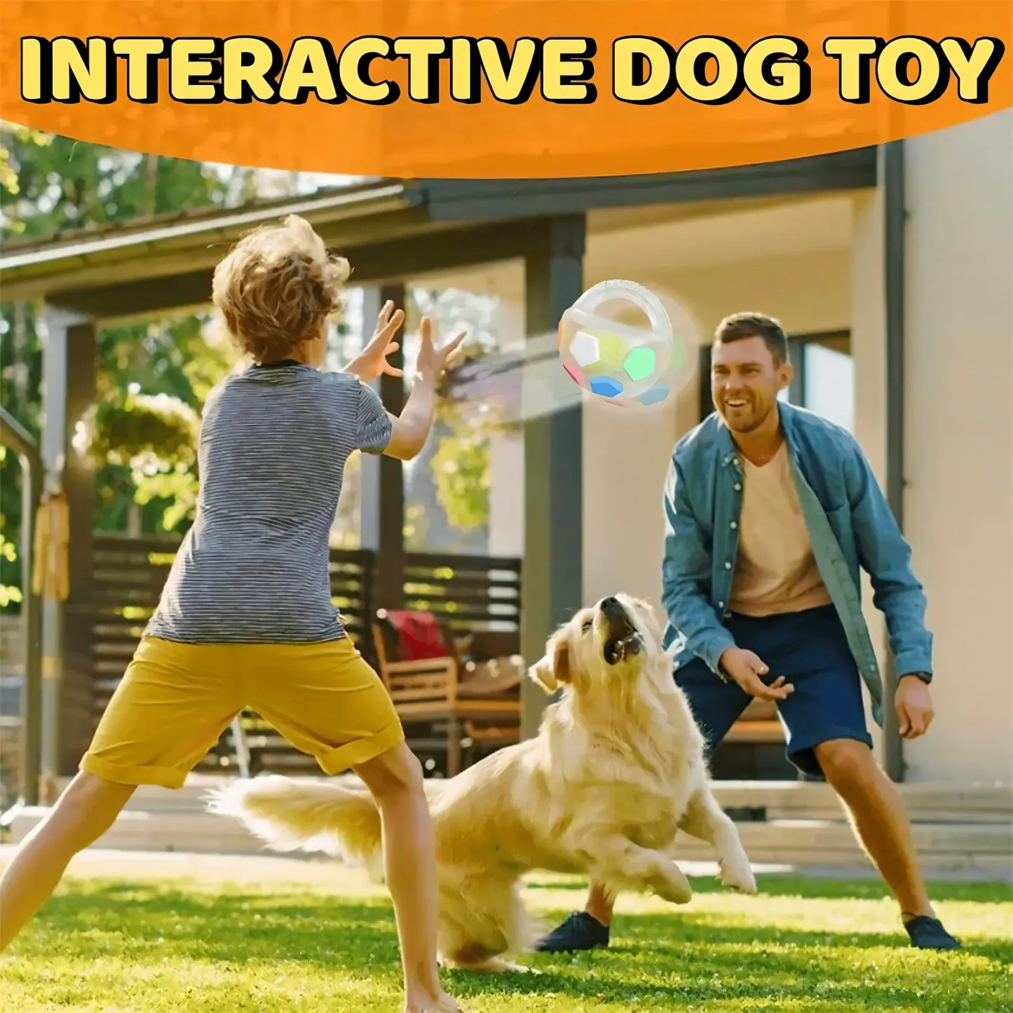 Indestructible Dog Ball with Handle