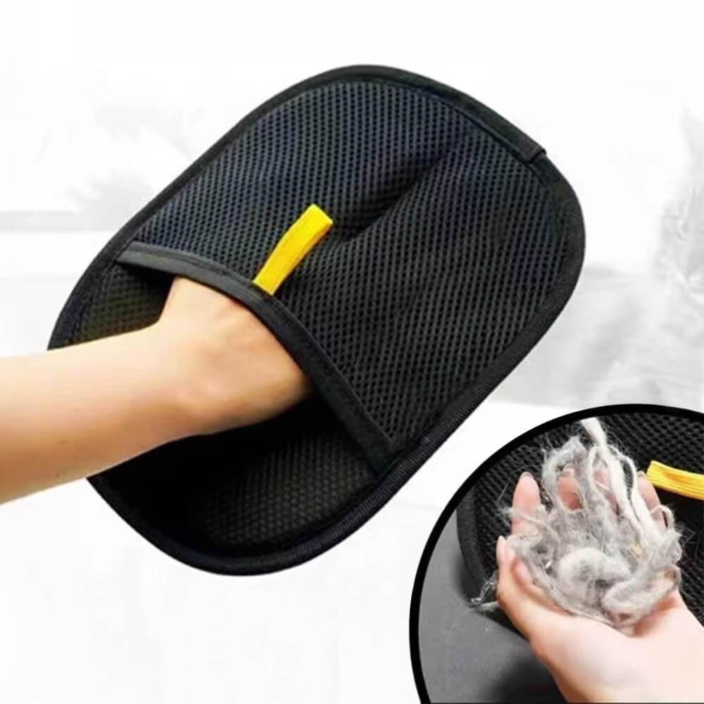 Pet Hair Removal Glove with Dual-Sided Electrostatic Bristle