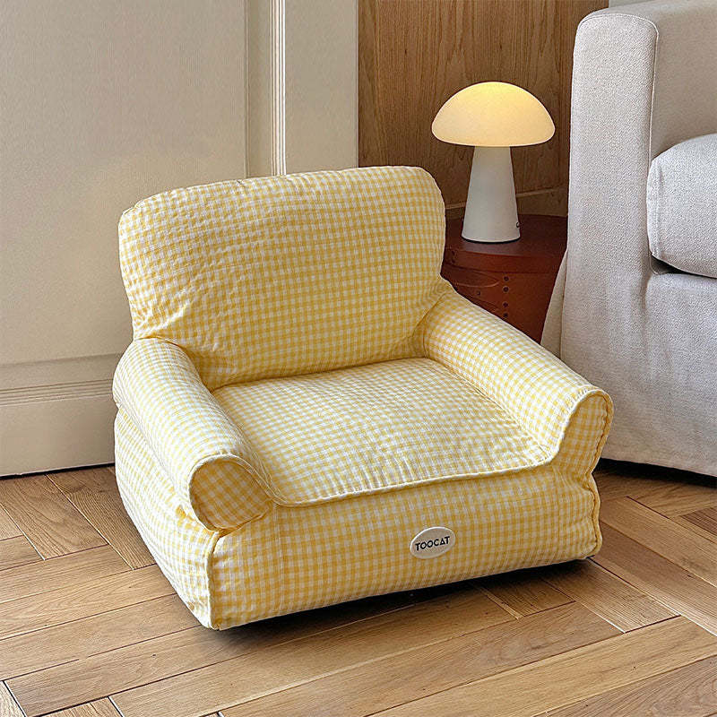 Mini Cat Armchair Sofas Fluffy 4 Color Bed Couch