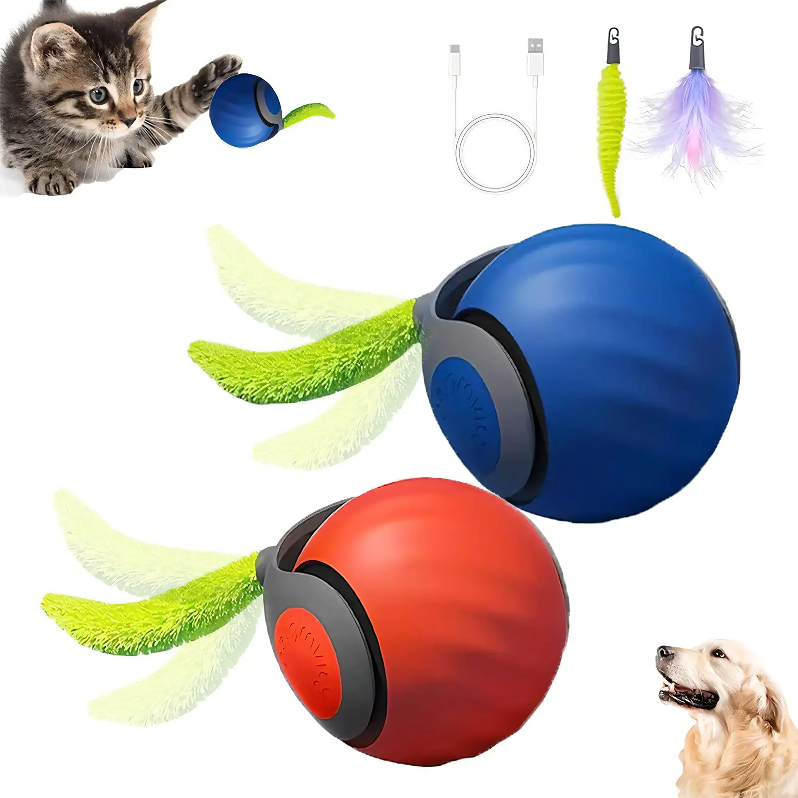 Interactive Toy Ball for Bored Indoor Cats