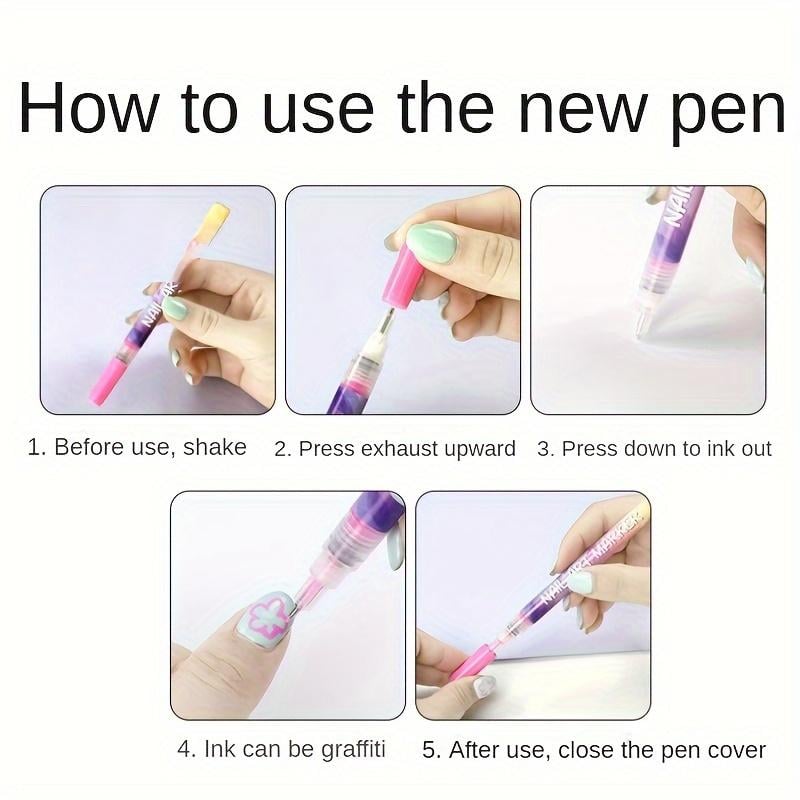 🎉Deals for You Days!✨12 Color Nail Doodle Pen for DIY Nail Art Quick Drying Acrylic Painting💅