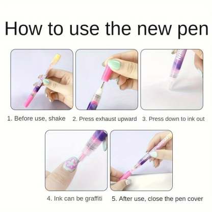 🎉Deals for You Days!✨12 Color Nail Doodle Pen for DIY Nail Art Quick Drying Acrylic Painting💅