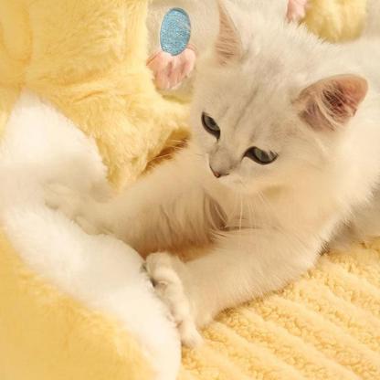 Bear Cat Bed Mat Fluffy Pemovable Pet Pad