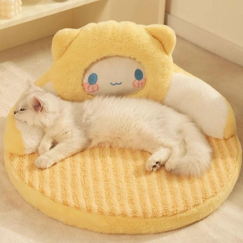 Bear Cat Bed Mat Fluffy Pemovable Pet Pad