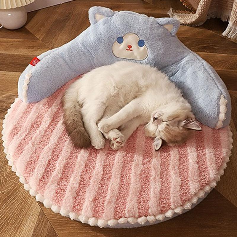 Bear Cat Bed Mat Fluffy Pemovable Pet Pad