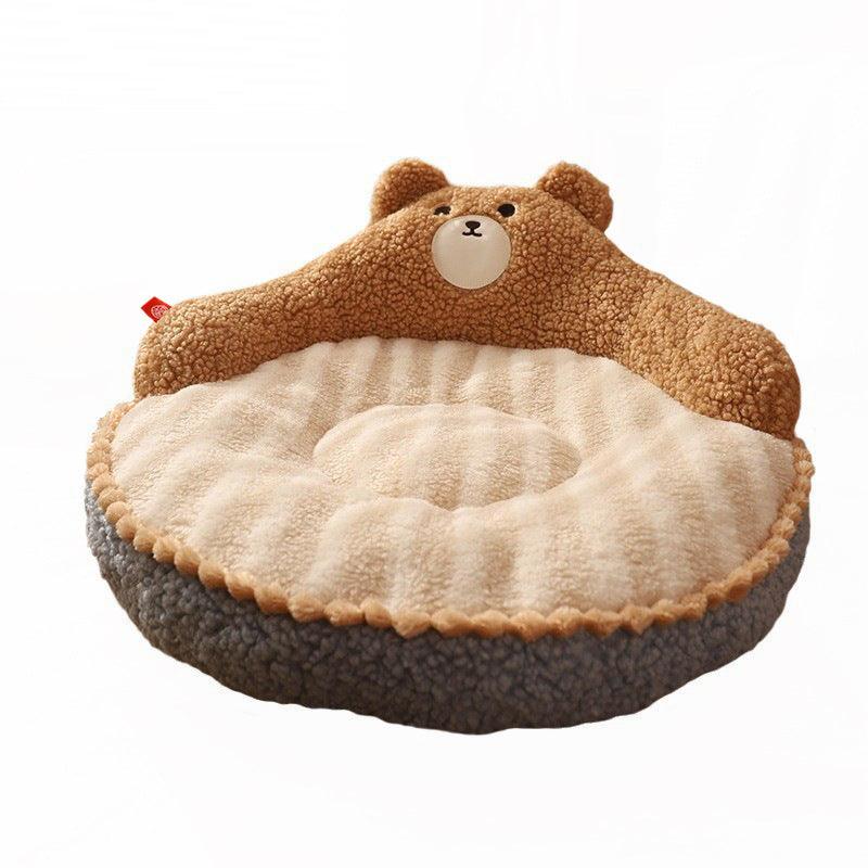 Bear Cat Bed Mat Fluffy Pemovable Pet Pad