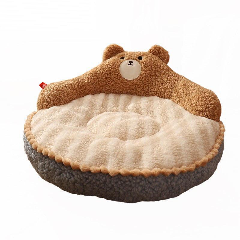 Bear Cat Bed Mat Fluffy Pemovable Pet Pad