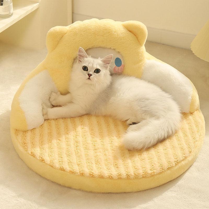 Bear Cat Bed Mat Fluffy Pemovable Pet Pad