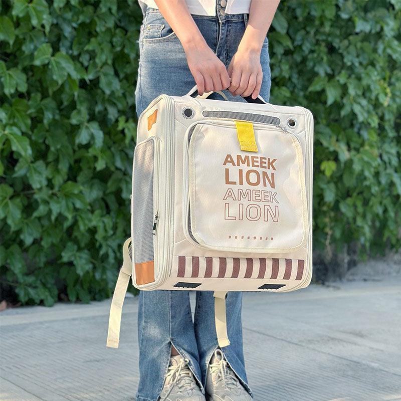 Cat Carrier Backpack Expandable Bag with Wheels