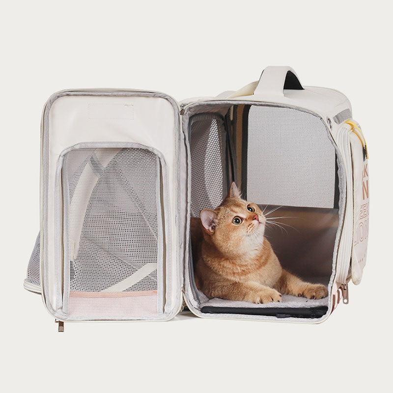 Cat Carrier Backpack Expandable Bag with Wheels