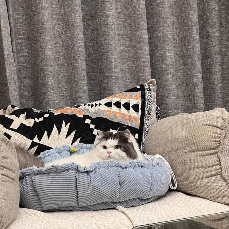 Clouds Petals Cat Bed 3 Colors Adjustable Mat