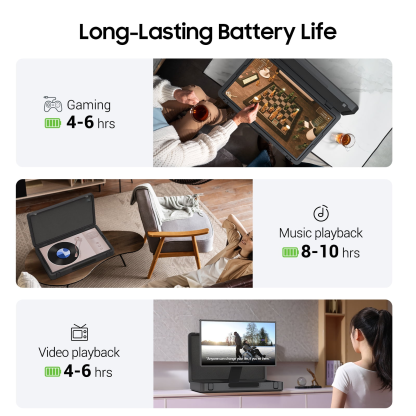 27″ Portable Smart TV – 1080p Touchscreen, Android, Wi-Fi & 6-Hour Battery