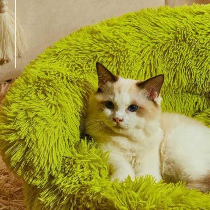 Green Monster Cat Sofa Fluffy Cat Bed Couch