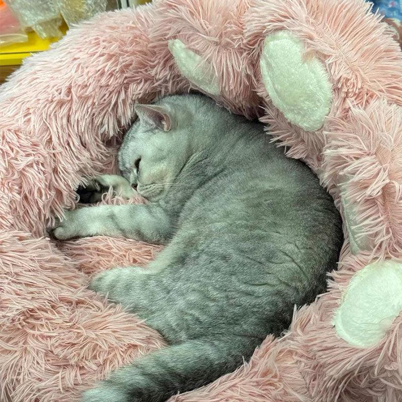 Green Monster Cat Sofa Fluffy Cat Bed Couch