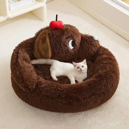 Green Monster Cat Sofa Fluffy Cat Bed Couch