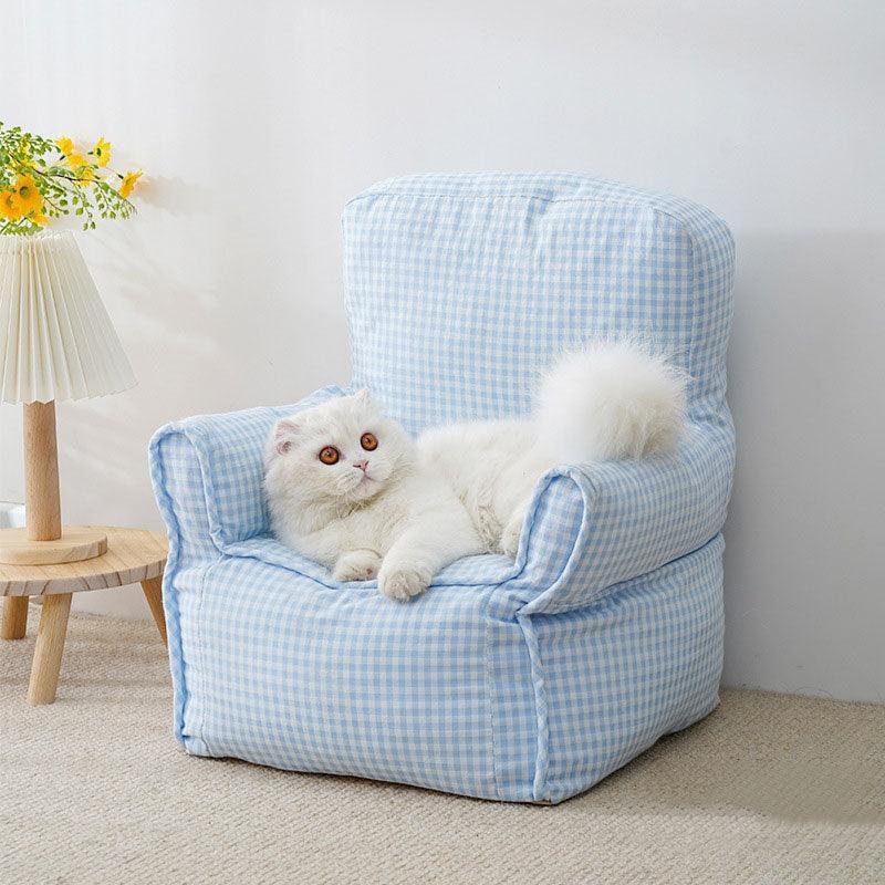 Mini Cat Armchair Sofas Fluffy 4 Color Bed Couch