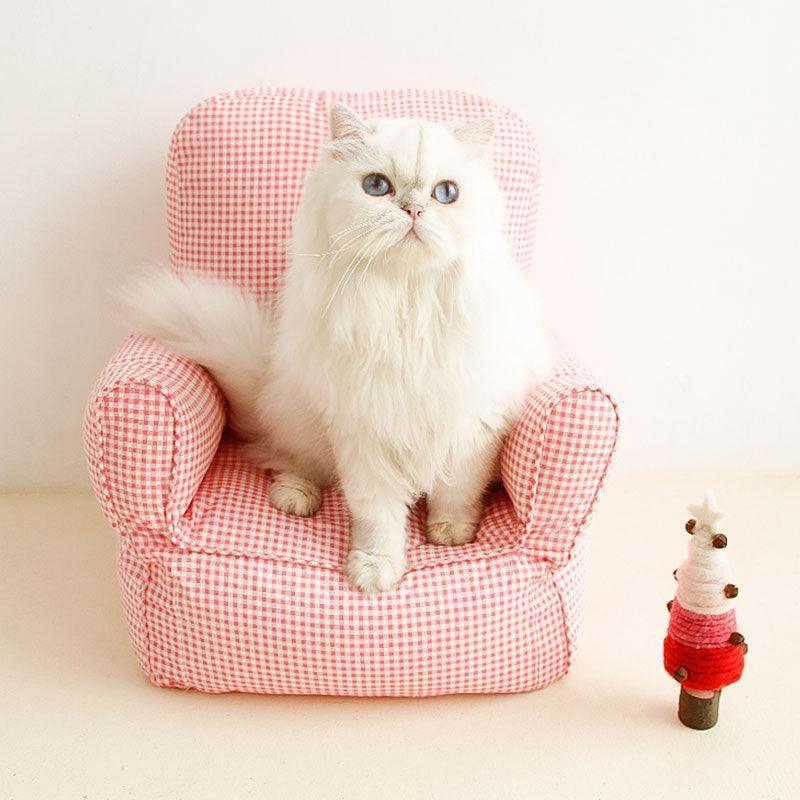 Mini Cat Armchair Sofas Fluffy 4 Color Bed Couch