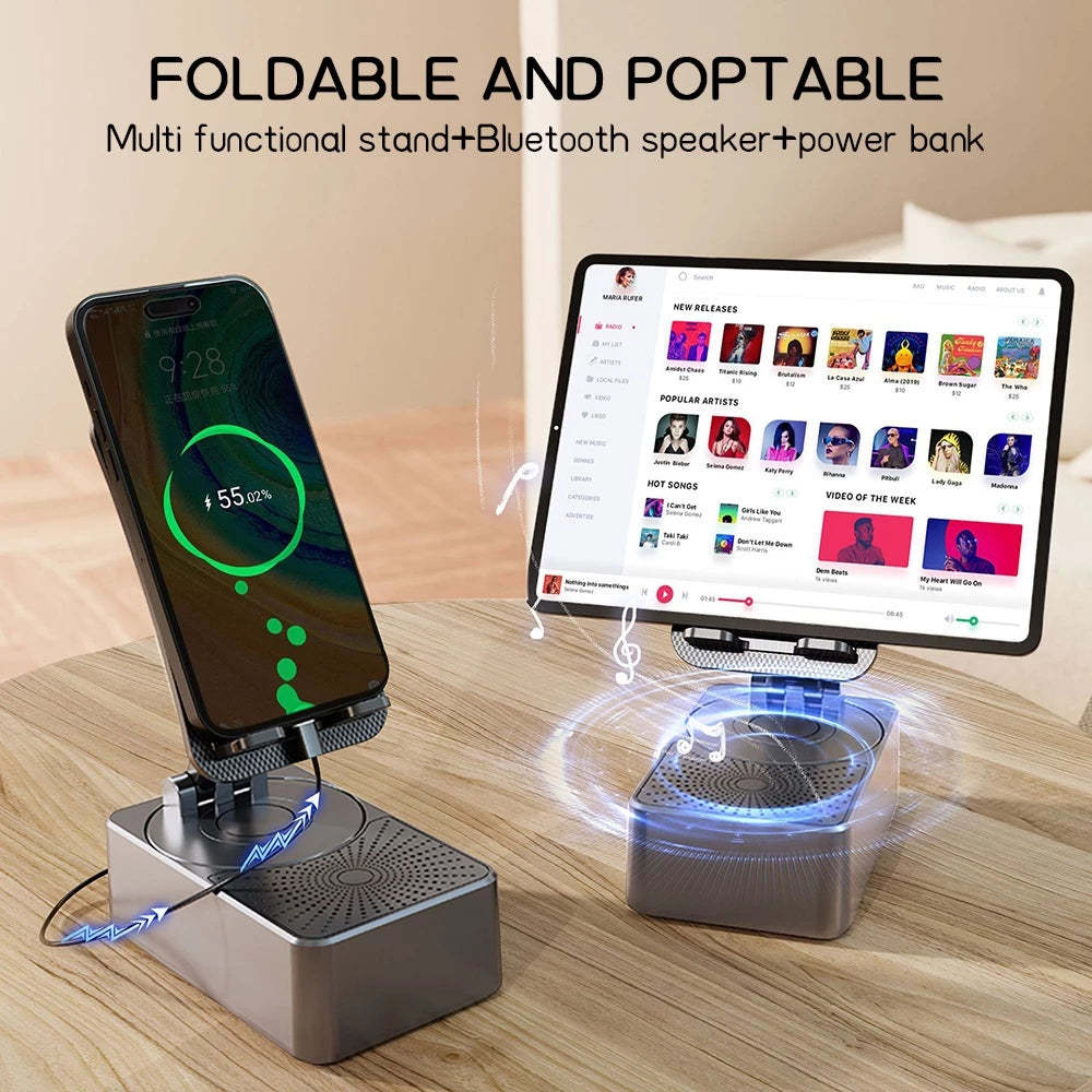 3-In-1 Phone Stand Bluetooth Speaker