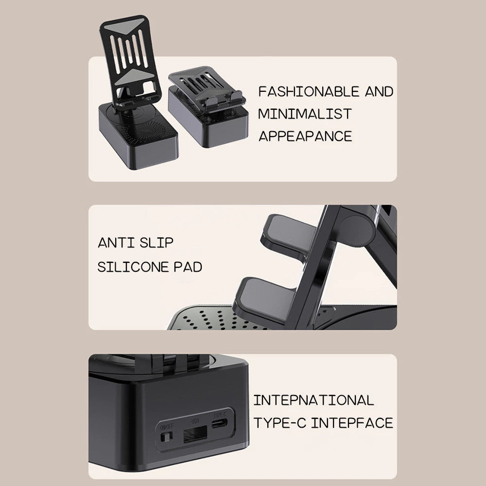 3-In-1 Phone Stand Bluetooth Speaker