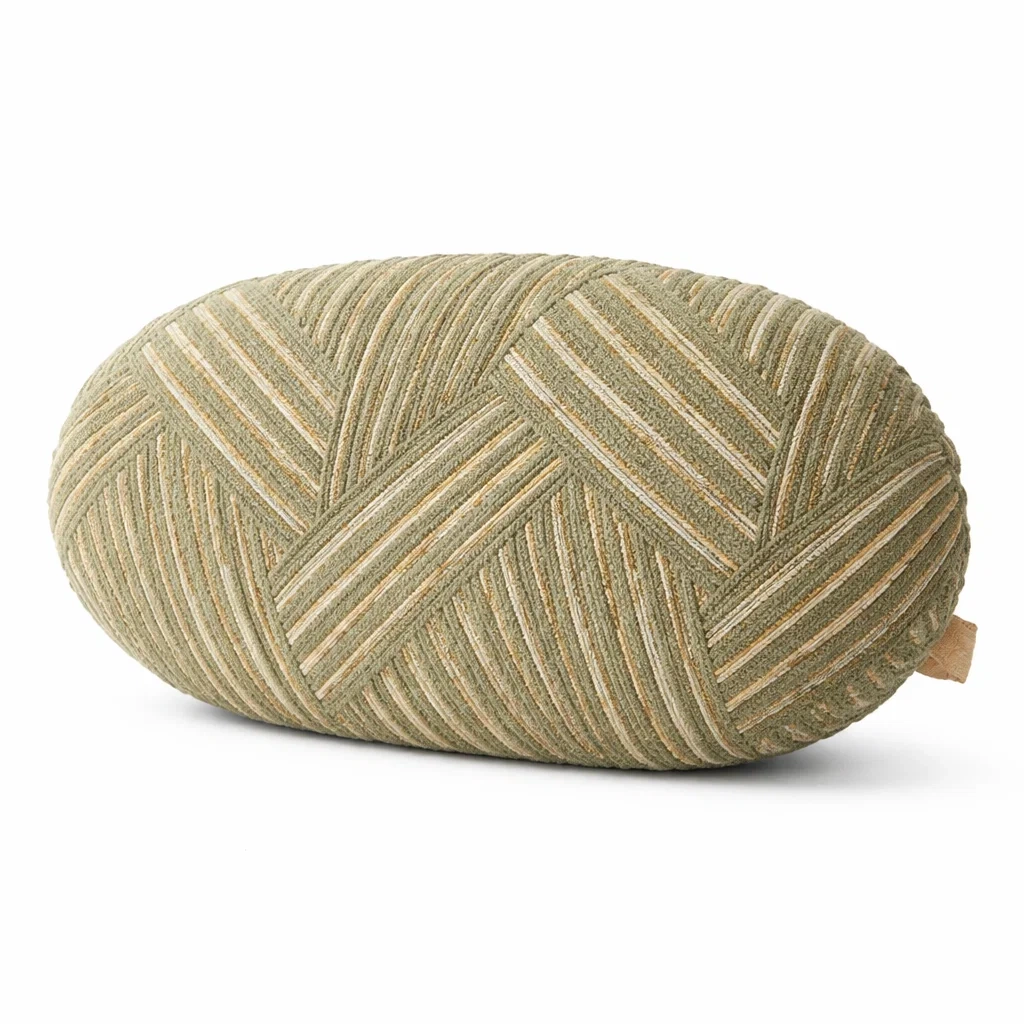 Oval Textured Decorative Cushion-nordichomefurni